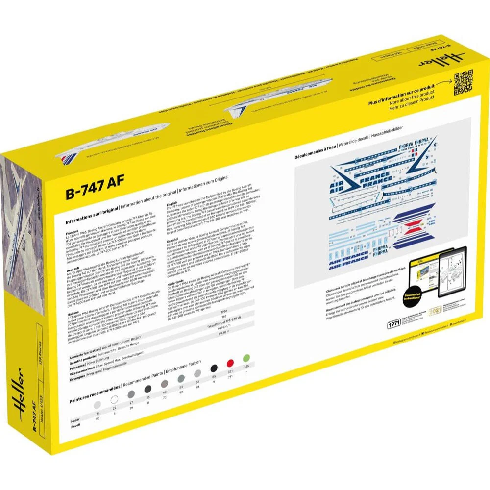 Heller HLL56459 1/125 B747 Air France Starter Kit - Image 4
