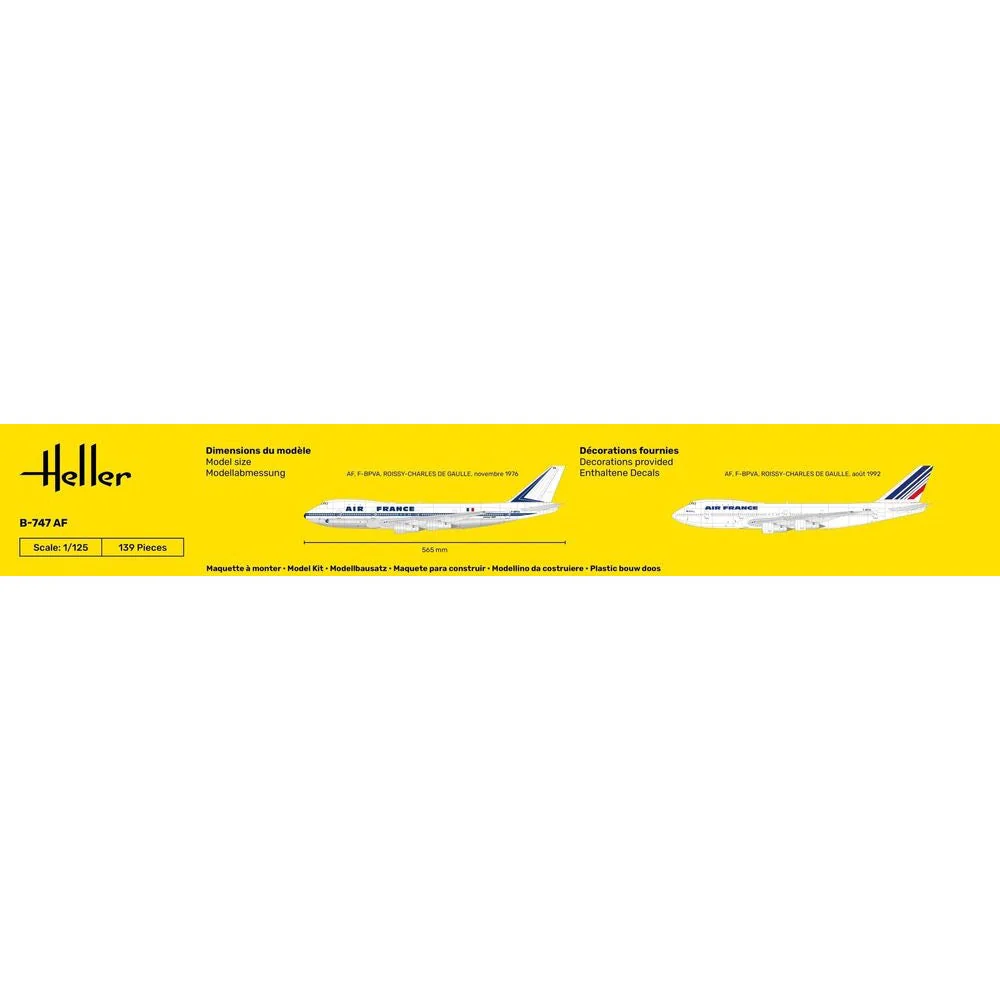 Heller HLL56459 1/125 B747 Air France Starter Kit - Image 5