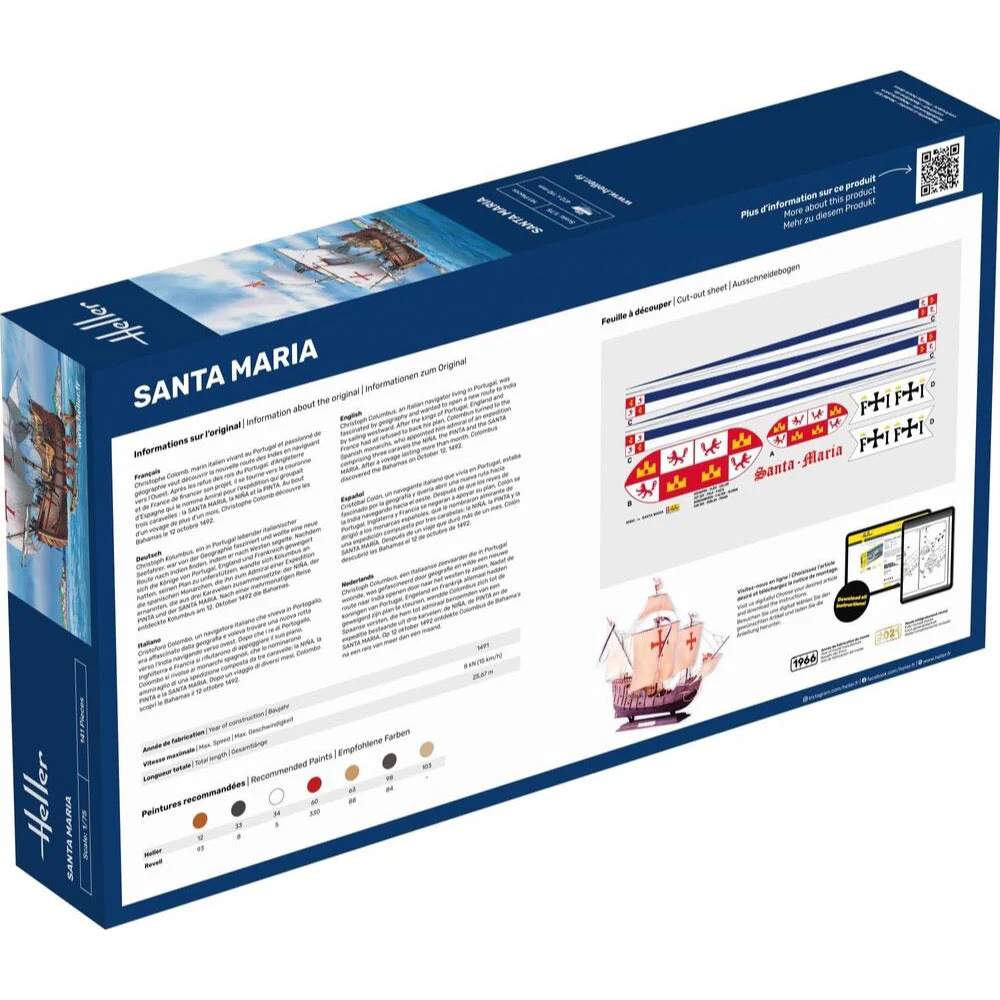 Heller HLL56865 1/75 Santa Maria Starter Kit - Image 2