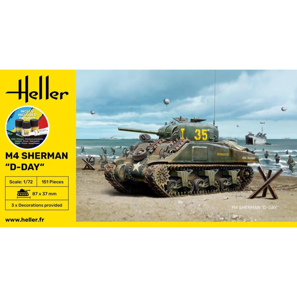 Heller HLL56892 1/72 M4 Sherman "D-Day" Starter Kit - Image 3