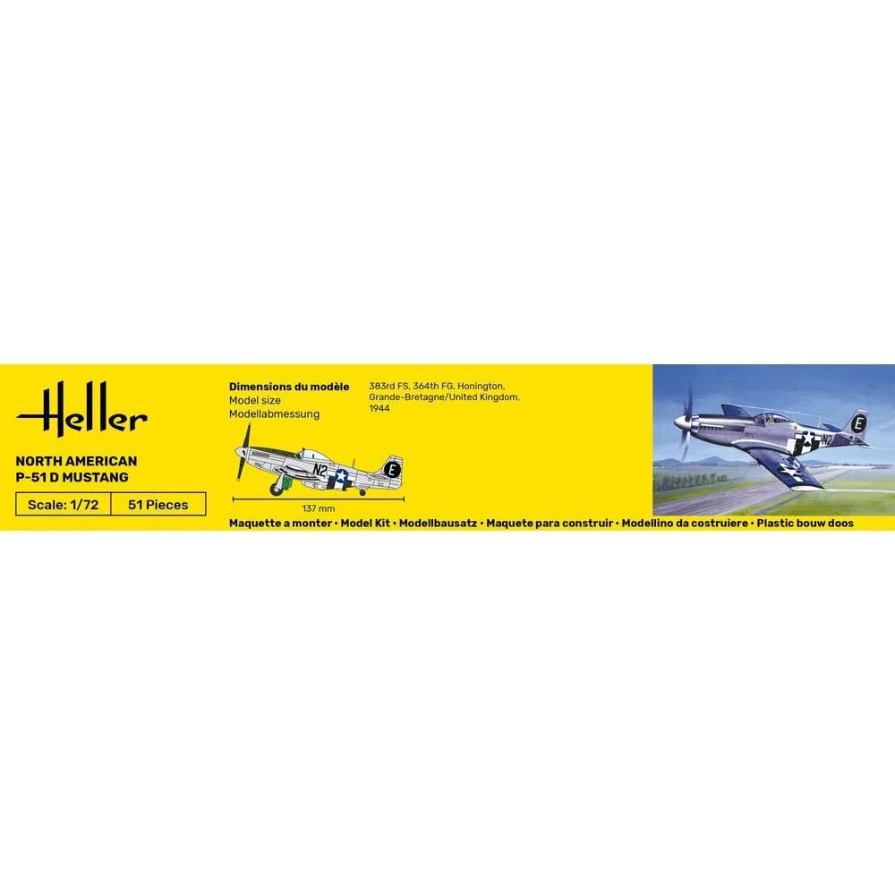 Heller HLL80268 1/72 P-51D Mustang - Image 4