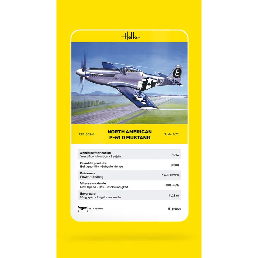 Heller HLL80268 1/72 P-51D Mustang - Image 5