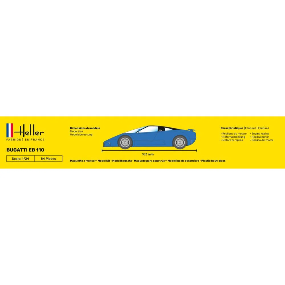 Heller HLL80738 1/24 Bugatti EB 110 - Image 4