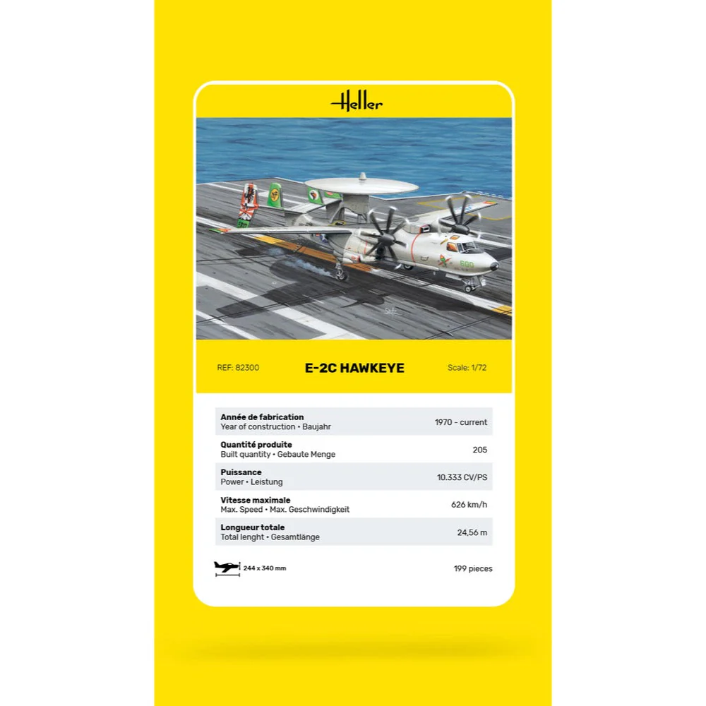 Heller HLL82300 1/72 Grumman E-2C Hawkeye - Image 5