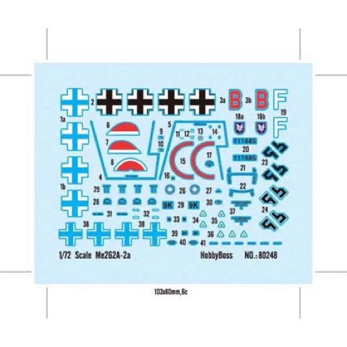 Hobby Boss 80248 1/72 Messerschmitt ME262A-1A - Image 3