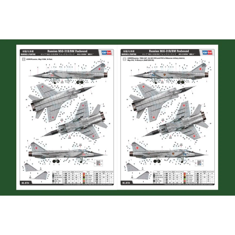 Hobby Boss 81754 1/48 Russian Mig-31 B/BM Foxhound - Image 4