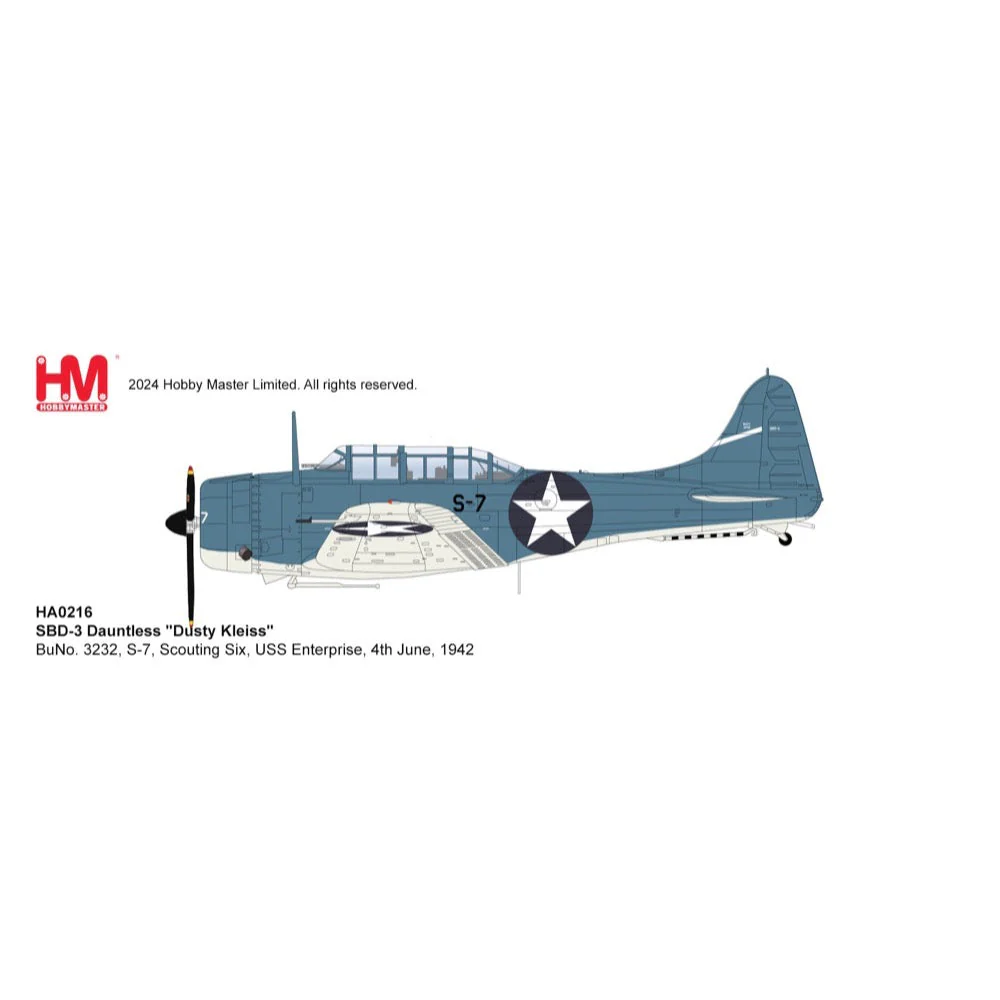 Hobby Master 0216 1/32 SBD-3 Dauntless Dusty Kleiss Bu No. 3232 S-7 Scouting Six USS Enterprise 4th June 1942 - Image 9