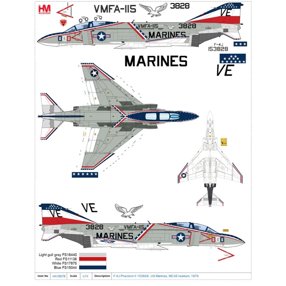 Hobby Master 19078 1/72 F-4J Phantom II 153828 US Marines MCAS Iwakuni 1976 - Image 19