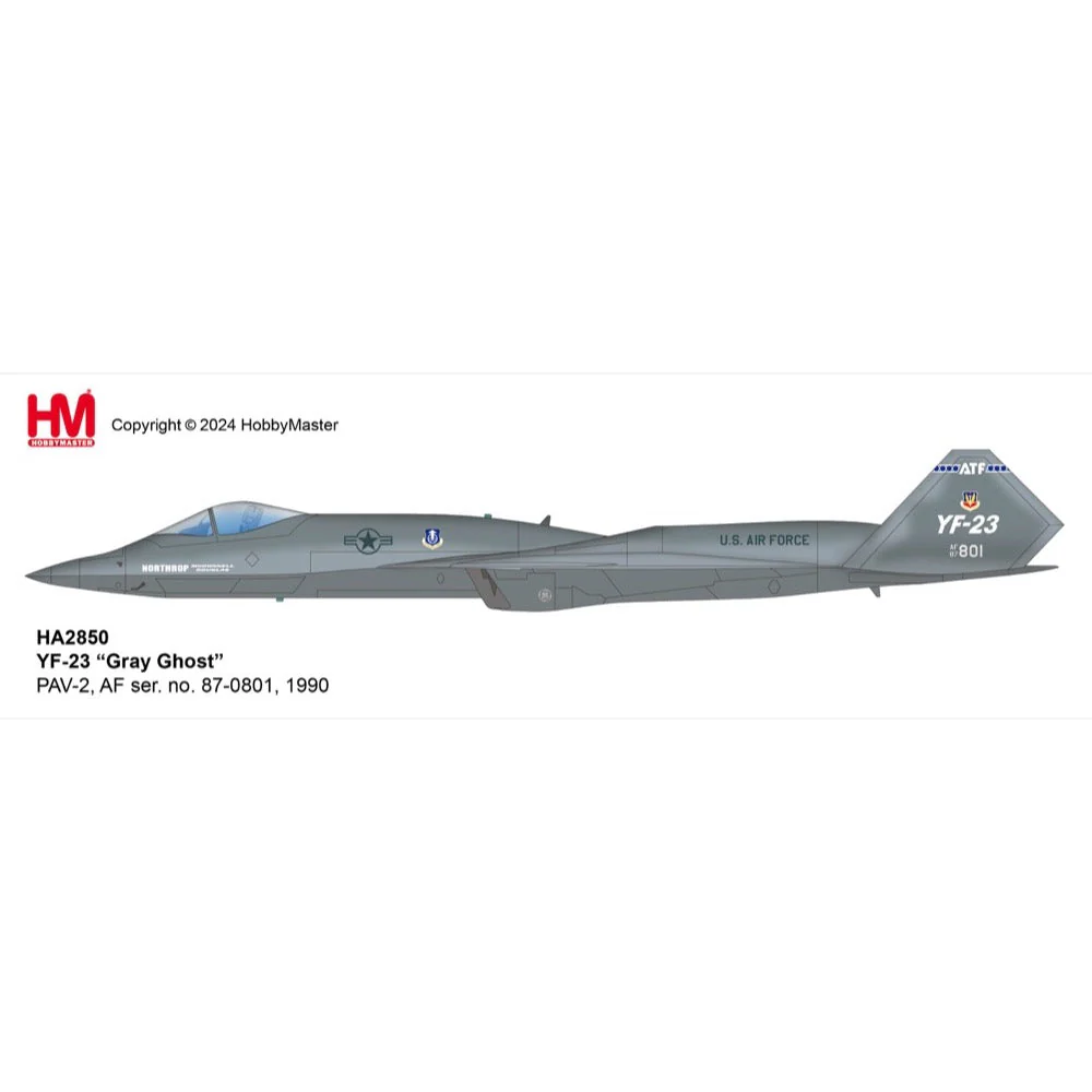 Hobby Master 2850 1/72 YF-23 Gray Ghost PAV-2, AF ser.no.87-0801,1990 with 3 xAIM-120,2 xAIM-9 - Image 10