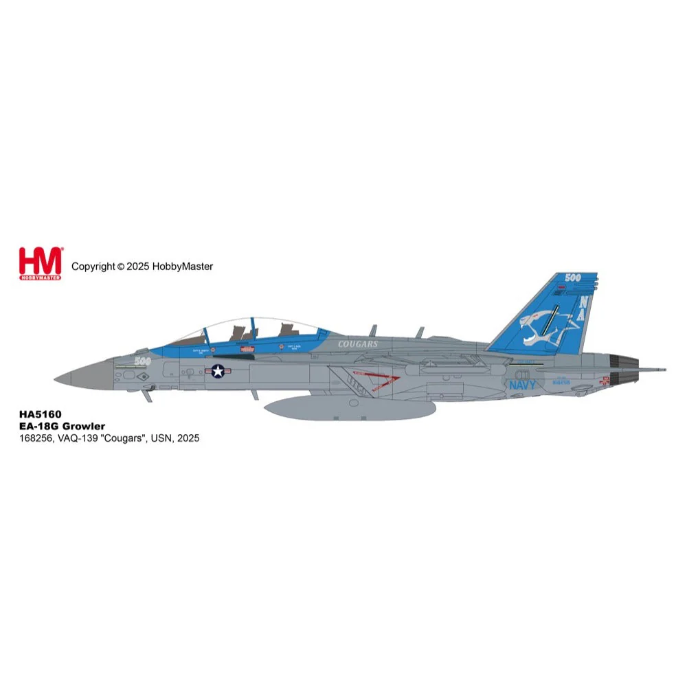 Hobby Master 5160 1/72 EA-18G Growler 168256 VAQ-139 Cougars USN 2025 - Image 7