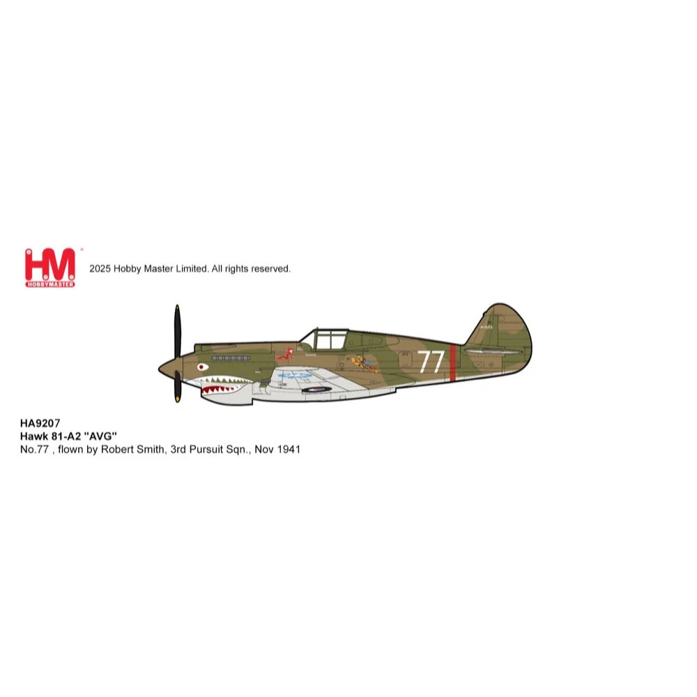Hobby Master 9207 1/48 Hawk 81-A2 AVG No.77 flown by Robert Smith 3rd Pursuit Sqn. Nov 1941 - Image 17