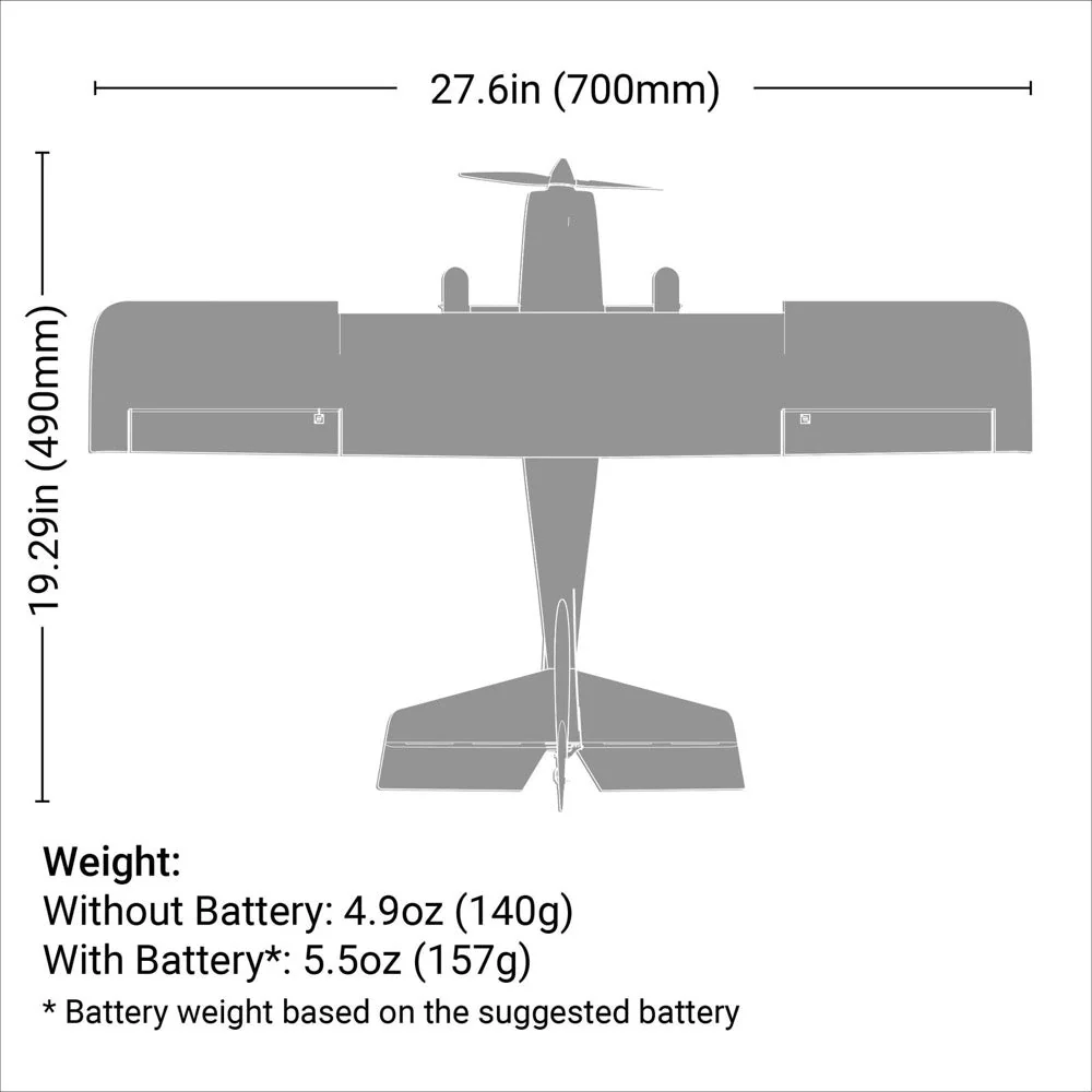 HobbyZone Apprentice STOL S 700mm RC Plane BNF Basic HBZ6150 - Image 21