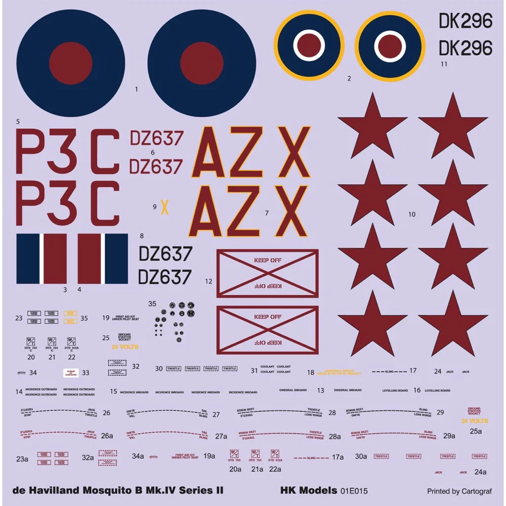 Hong Kong Models 01E015 1/32 De Havilland Mosquito B MK IV Series II - Image 5