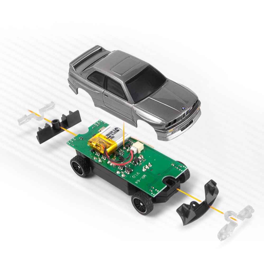 HPI nano-TTR 1989 BMW M3 E30 Ravaglia Dark Silver 160991 - Image 3