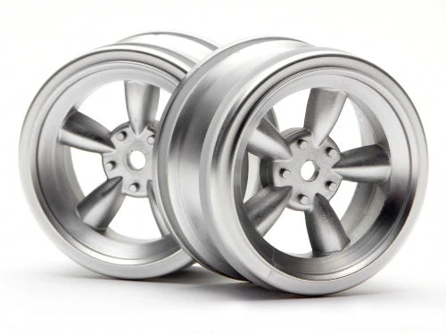 HPI 3815 Vintage Spoke Wheel 26mm Matt Chrome 0mm Offset 2pc