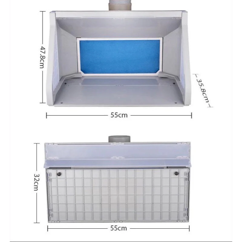HSeng E550BLK Spray Booth W/Led Light 55cm DualFans - Image 4