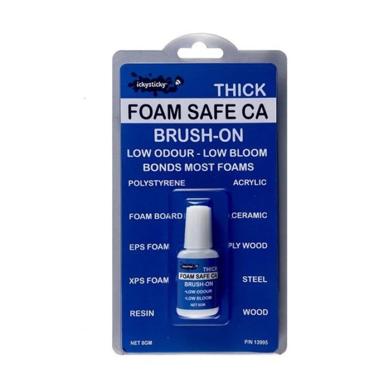 Icky Sticky 13995 Thick Foam Safe CA Glue Brush On 8gm