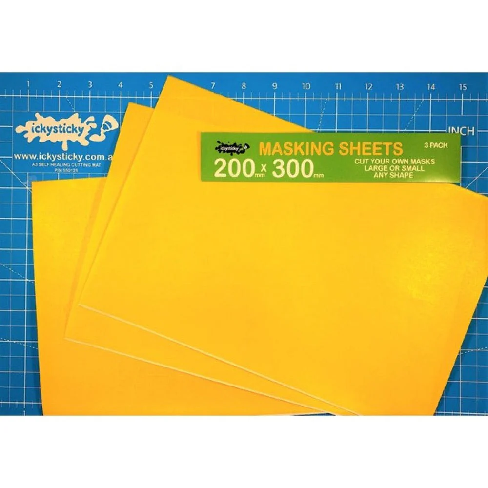 Icky Sticky 32007 Masking Tape Sheets 200mm x 300mm (3 Pack) - Image 2