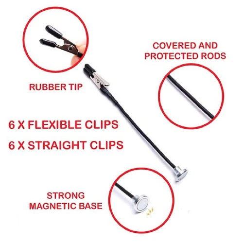 Icky Sticky 550134 Magnetic Clip Set 10pce Metal Box - Image 5