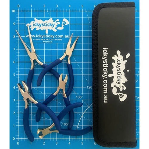 Icky Sticky 560305 5 Piece Mini Plier Set with Bag - Image 3