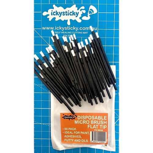 Icky Sticky 560325 Disposable Brush Flat Tip 50pk - Image 6