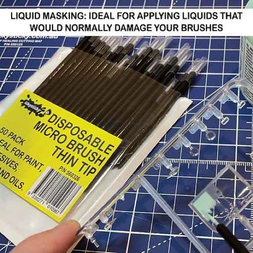Icky Sticky 560326 Disposable Brush Thin Tip 50pk - Image 3