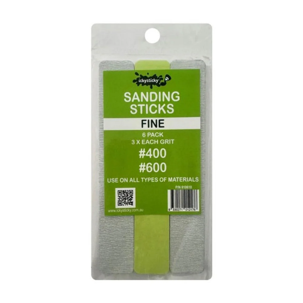 Icky Sticky 610610 Sanding Sticks Fine 6pk
