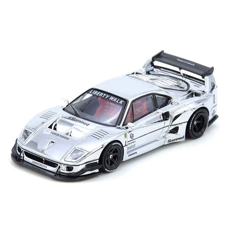 Inno 64-LBWKF40-CHS 1/64 LBWK F40 Chrome Silver - Image 5