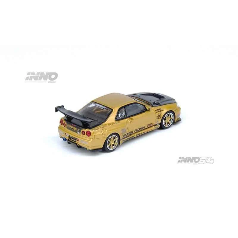 Inno 64-R34TS-GOLD 1/64 Top Secret R34 GT-R Gold - Image 11