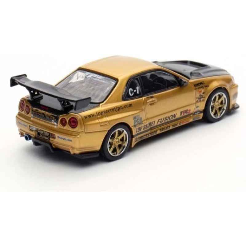Inno 64-R34TS-GOLD 1/64 Top Secret R34 GT-R Gold - Image 4