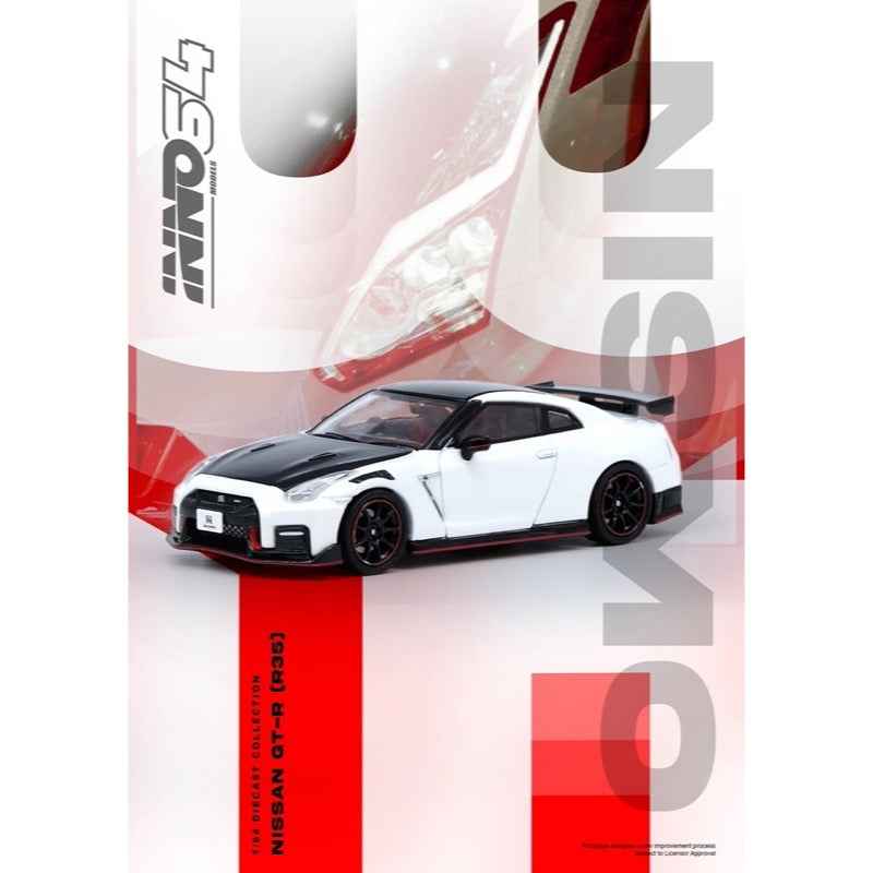 Inno 64-R35N-WHI 1/64 Nissan GT-R R35 Nismo White - Image 2