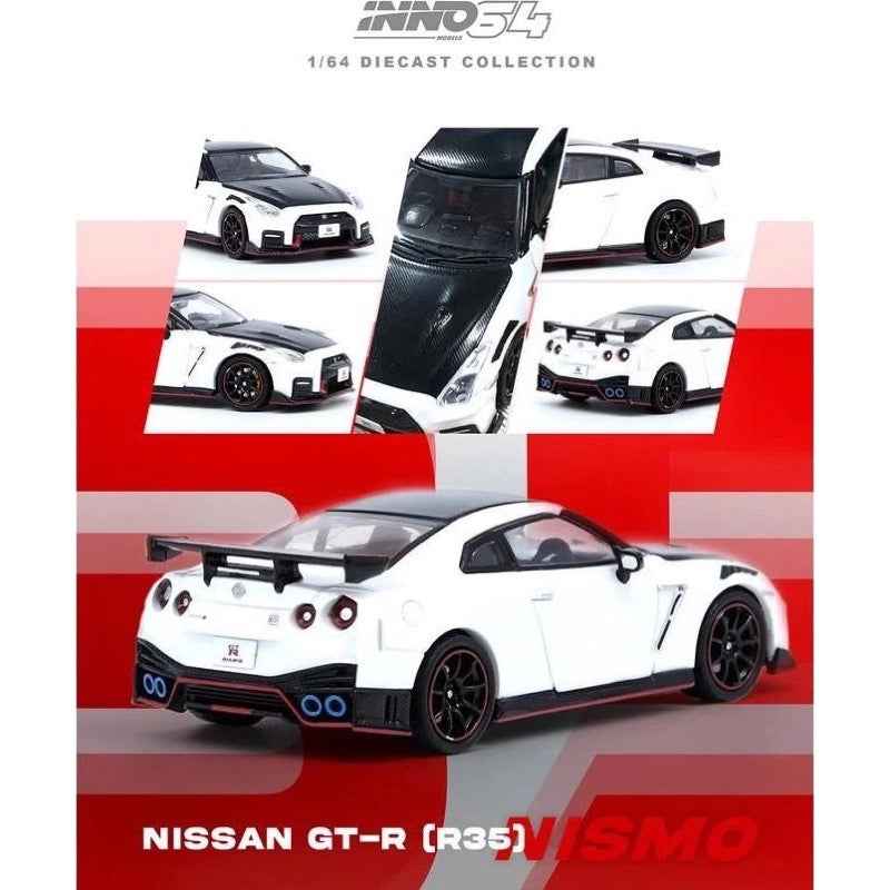 Inno 64-R35N-WHI 1/64 Nissan GT-R R35 Nismo White - Image 5