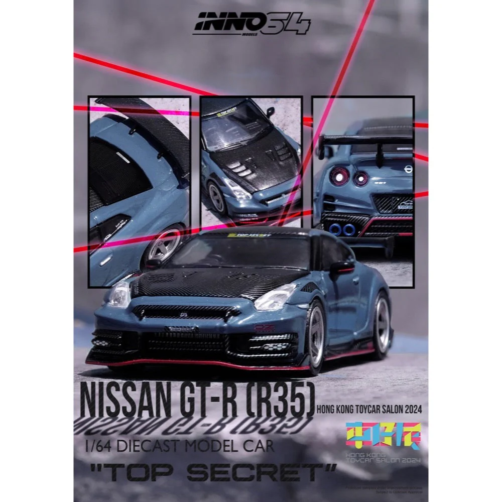 Inno 64-R35TS-HKTS24 1/64 Nissan GT-R (R35) NISMO 2024 Tuned by Top Secret Hong Kong Toy Car Salon Sp - Image 2
