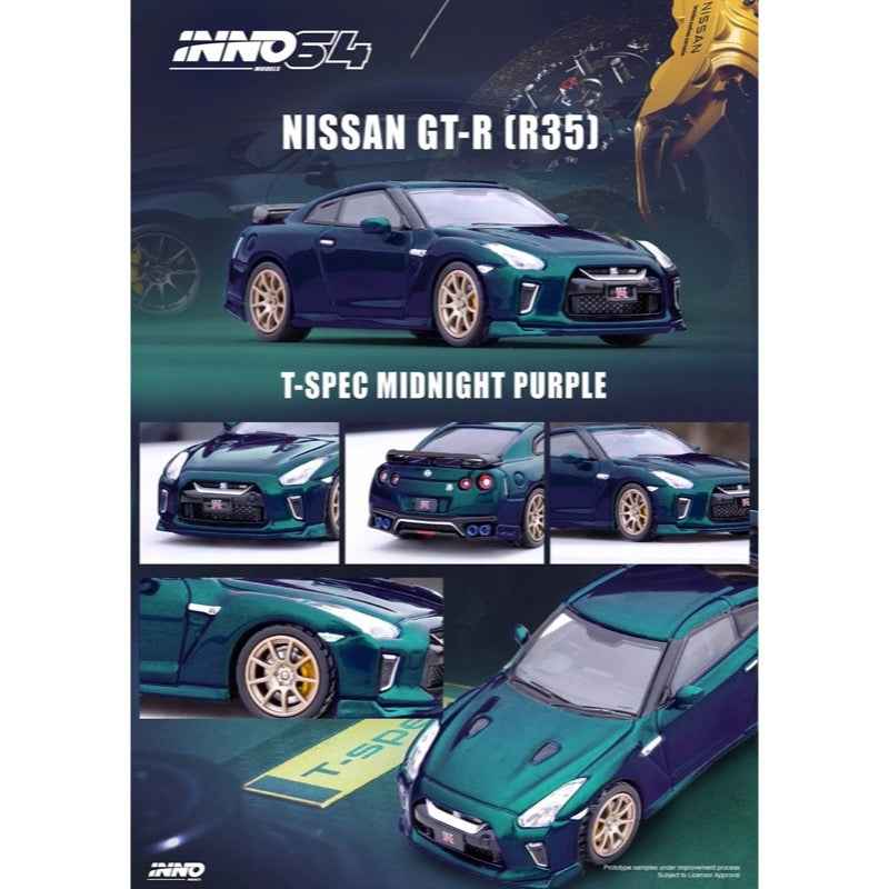 Inno 64-R35TS-MP 1/64 Nissan GT-R R35 T-Spec Midnight Purple - Image 6