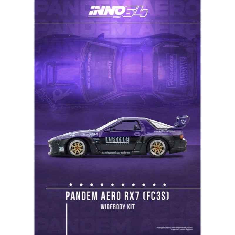 Inno 64-RX7FCP-PB 1/64 Mazda Rx-7 FC3S Pandem Rocket Bunny Purple - Image 2