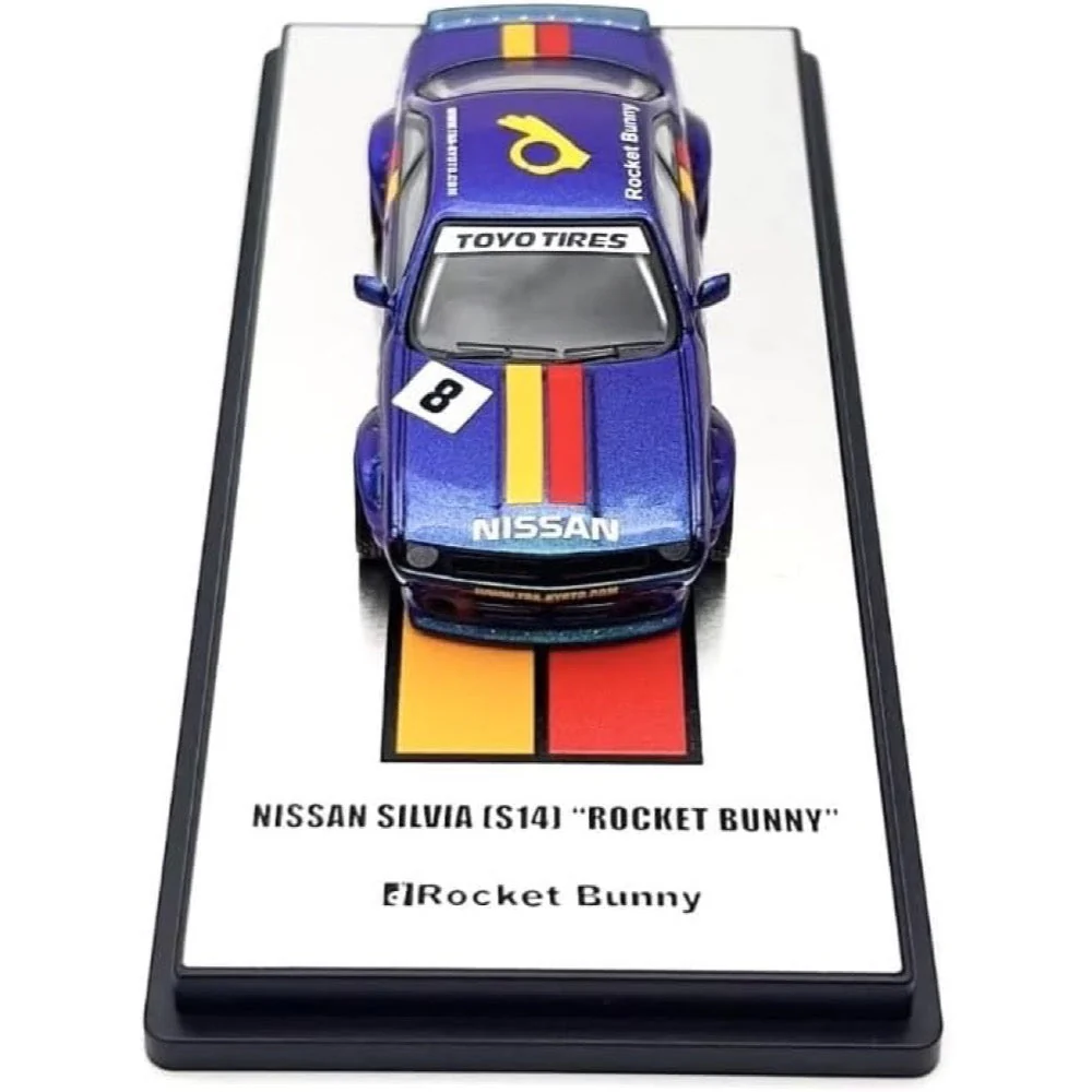 Inno 64-S14B-PRP 1/64 Nissan Silvia S14 Boss Rocket Bunny Purple - Image 10
