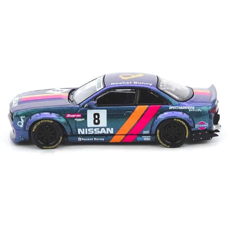 Inno 64-S14B-PRP 1/64 Nissan Silvia S14 Boss Rocket Bunny Purple - Image 4