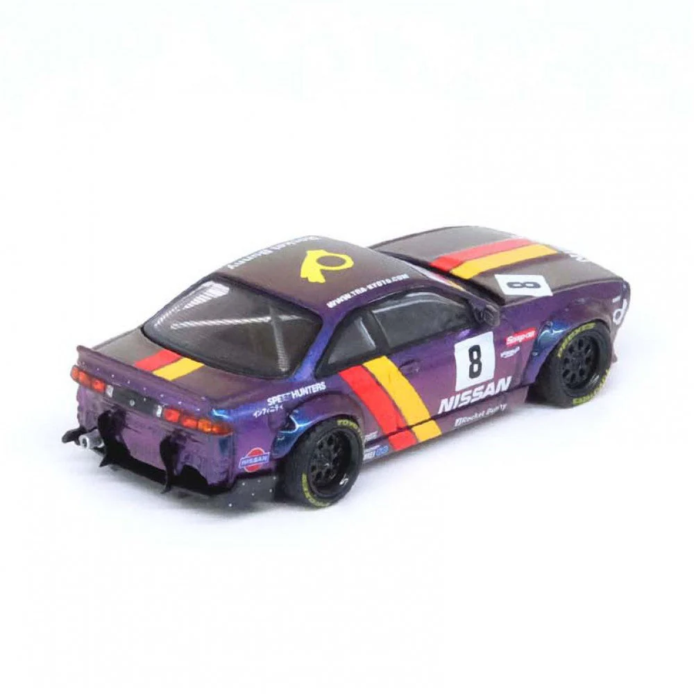 Inno 64-S14B-PRP 1/64 Nissan Silvia S14 Boss Rocket Bunny Purple - Image 7