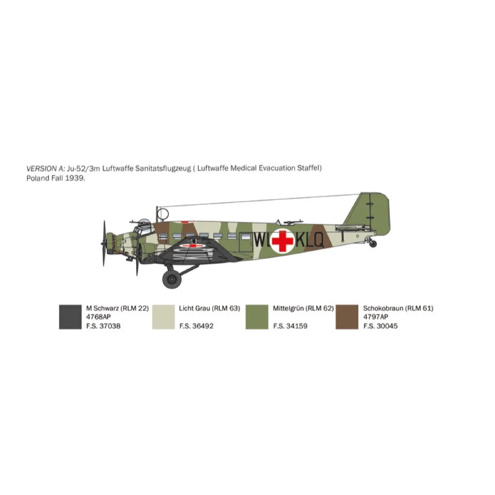Italeri 0102S 1/72 Junker Ju-52/3m - Image 3
