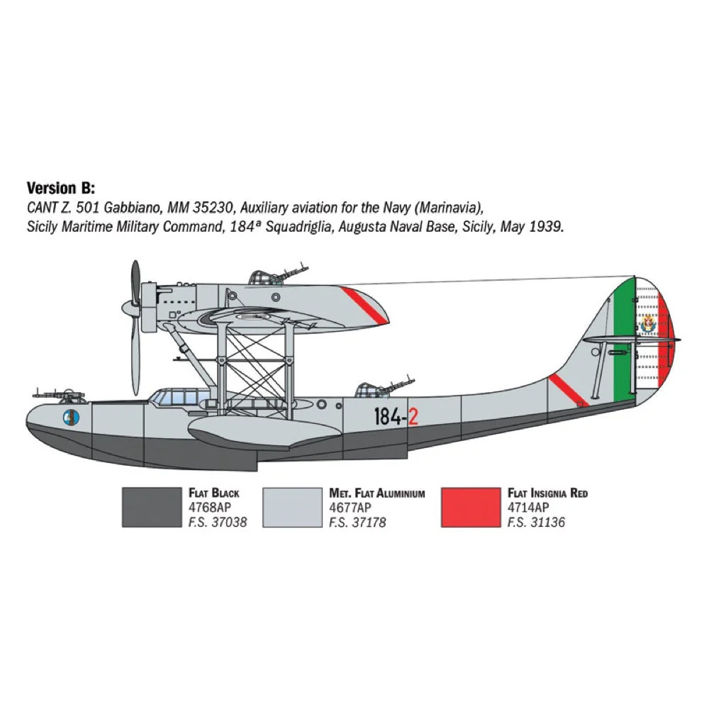 Italeri 0112S 1/72 Cant Z.501 Gabbiano - Image 5