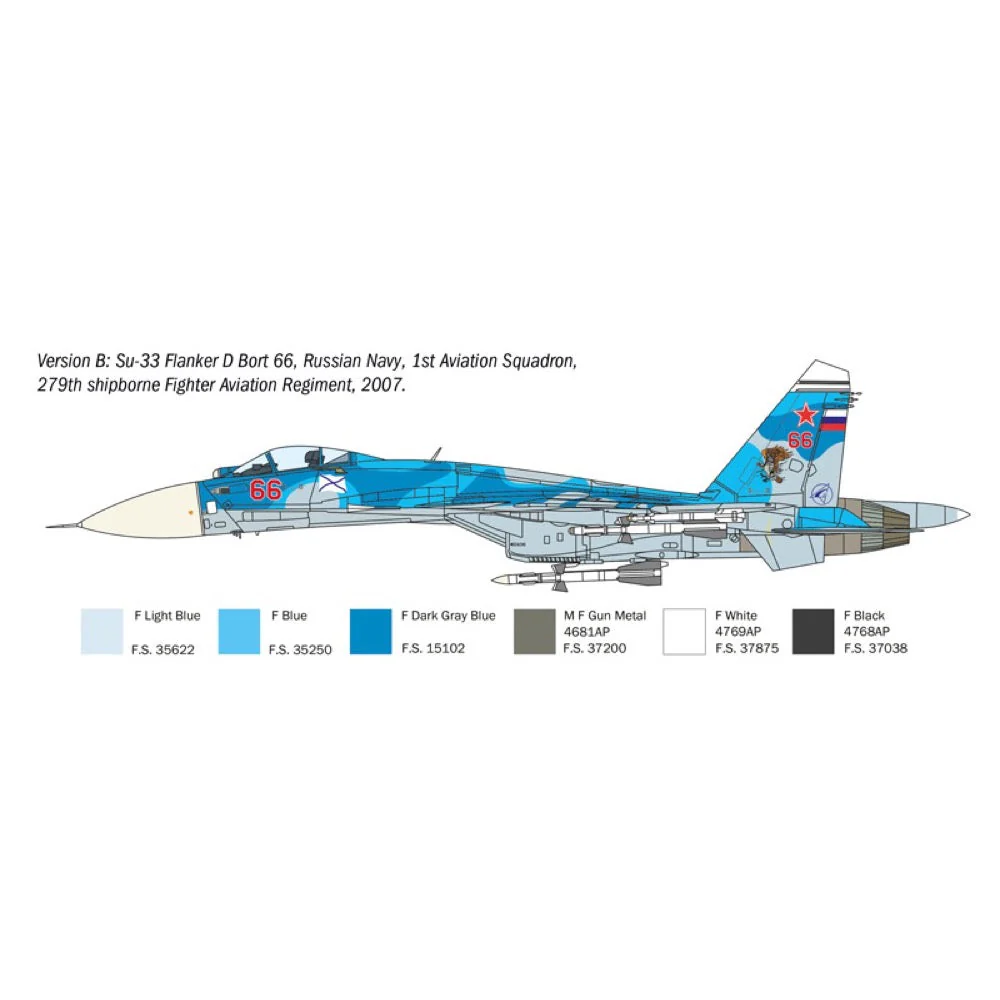 Italeri 0197 1/72 Su-33 Sea Flanker - Image 4