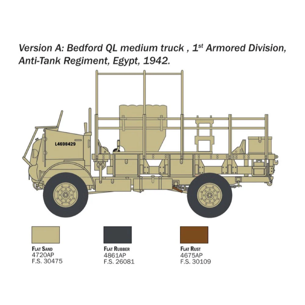 Italeri 0241S 1/35 Bedford QL Medium Truck - Image 3