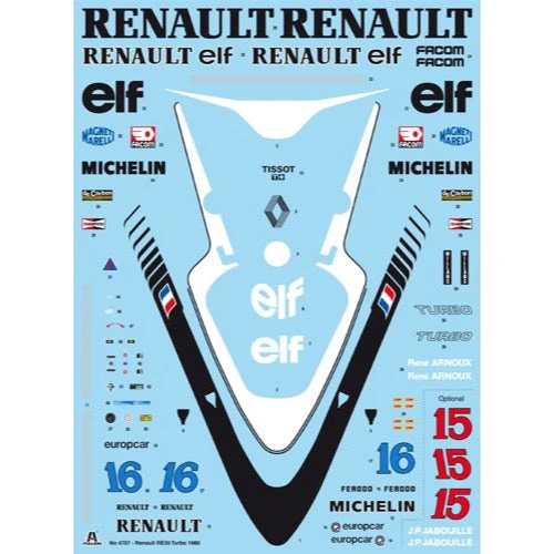 Italeri 4707 1/12 Renault RE 20 Turbo - Image 9