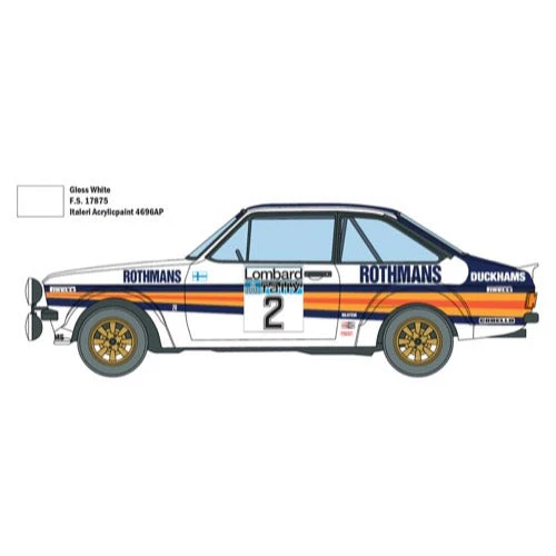 Italeri 3650 1/24 Ford Escort RS1800 Mk.II Lombard RAC Rally - Image 3