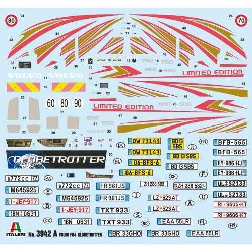 Italeri 3942 1/24 Volvo FH 16 Globetrotter 2012 Med. Roof - Image 3