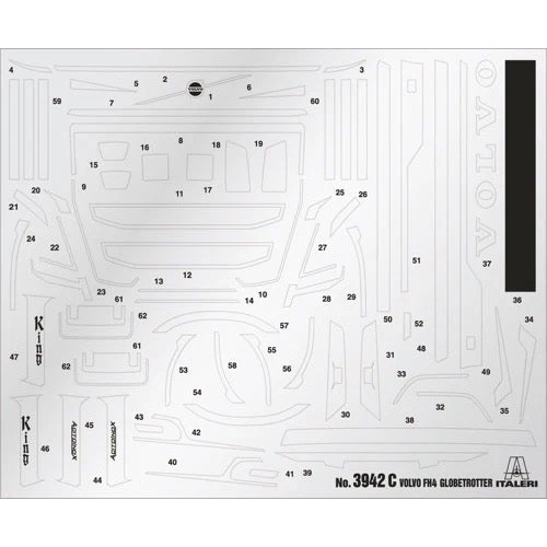 Italeri 3942 1/24 Volvo FH 16 Globetrotter 2012 Med. Roof - Image 5