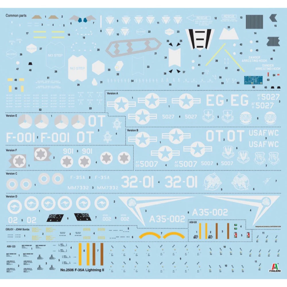 Italeri 2506 1/32 Lockheed Martin F-35A Lightning II (RAAF Decals) - Image 3