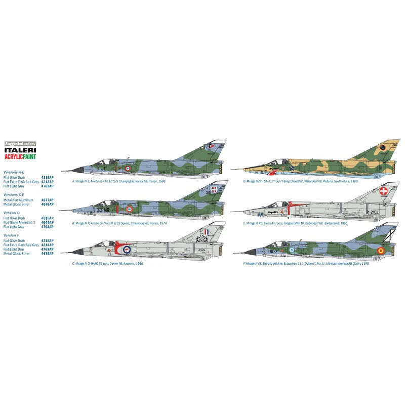 Italeri 2510 1/32 Mirage III E/O/R with RAAF Decals - Image 4