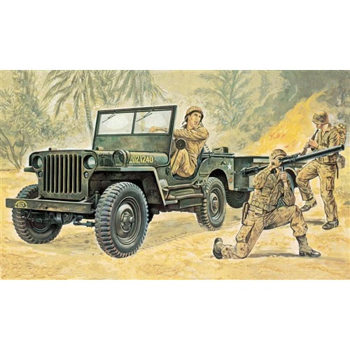 Italeri 0314 1/35 Jeep With Trailer Willys MB