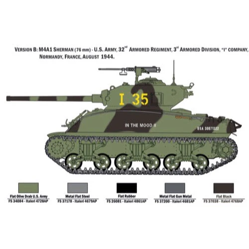 Italeri 6568 1/35 M4A1 Sherman Tank with U.S. Infantry - Image 4